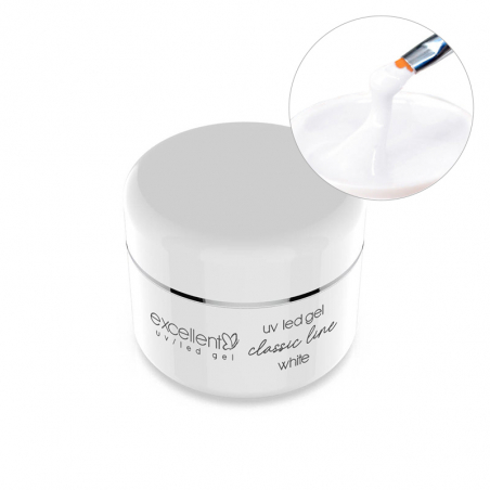 Vit UV nagelgel Excellent Classic för naglar 5g