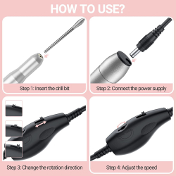 Elektrisk nagelfil BIN silver