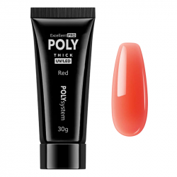 Polygel röd Excellent POLYsystem HEMA FREE 30g