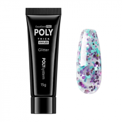 Polygel Glitter 153 Excellent POLYsystem lila / blå 15g