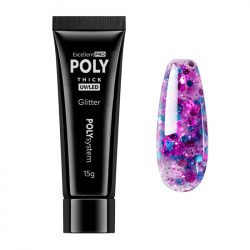 Polygel lila / blå Glitter 154 Excellent POLYsystem 15g