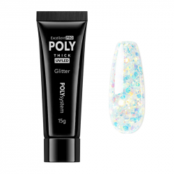 Polygel holografisk / färgglad Glitter 155 Excellent POLYsystem 15g