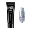 Polygel blå Glitter 128 Excellent POLYsystem 15g