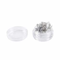Nageldekoration silvrig folie