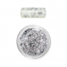 Nageldekoration silvrig folie