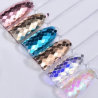 Glitter 12 färger set romber för nageldekoration