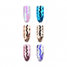 Glitter 6 färger set romber för nageldekoration