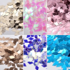 Glitter 6 färger set romber för nageldekoration
