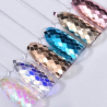 Glitter 6 färger set romber för nageldekoration