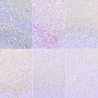 Aurora holografiskt glitter set 6 färger för naglar