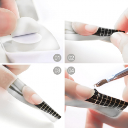 Nagelmallar Excellent White 500st