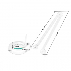 Förstoringslampa / arbetslampa S4 LED 12W vit med stativ