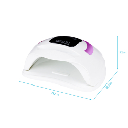 LED / UV nagellampa Glow S1 168W vit / rosa