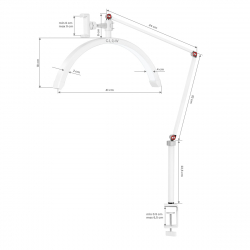 Arbetslampa / bordsslampa Glow MX3 vit