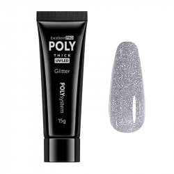 Polygel silvrig 01 Diamond Glitter Excellent POLYsystem 15g