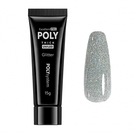 Polygel Diamond Glitter Excellent POLYsystem grön 15g
