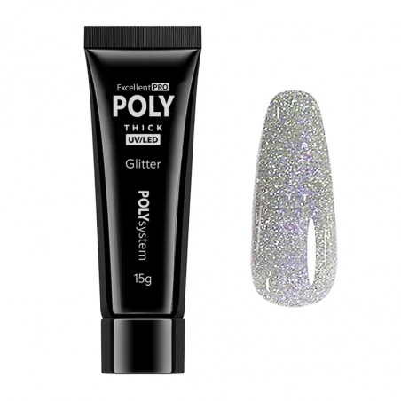 Polygel Diamond Glitter Excellent POLYsystem ljuslila 15g