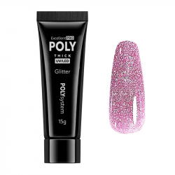 Polygel rosa 10 Diamond Glitter Excellent POLYsystem 15g