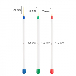 Nagelpenslar / liner 3st set