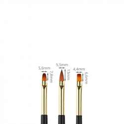 Allt i ett nagelpenslar / liner 3st set
