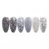 Silvrigt glitter set 6 för naglar