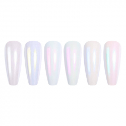 Nagelpuder CHROME med pärleffekt set 6 färger