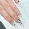 Strasstenar rektangel för nageldesign